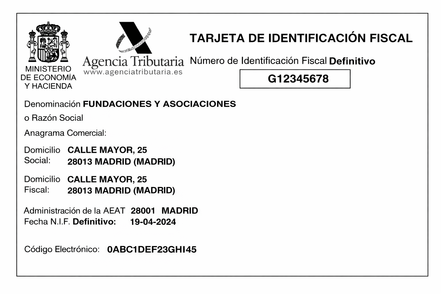 NIF asociación España